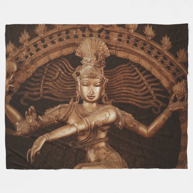 INDIAN  GODDESS FLEECE BLANKET (Front (Horizontal))