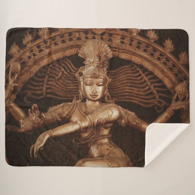 INDIAN GODDESS SHERPA BLANKET (Front (Horizontal))