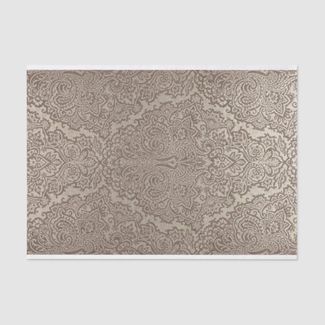 Indian Gold Damask Tissue Paper (Front)