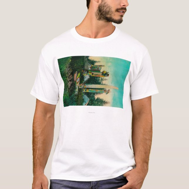 Indian Graves and Totems in Alaska StateState T-Shirt (Front)