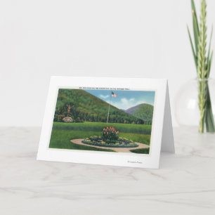 Indian Greeting the Rising Sun Statue Card