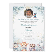 Indian Hair Cutting Ceremony Card, Mundan Invite