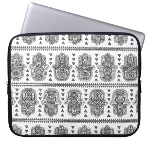 Indian Hand Drawn Hamsa Doodle Laptop Sleeve