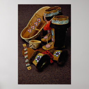 Indian handcrafts by the Athabaskan Indians, Alask Poster