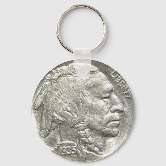 INDIAN HEAD NICKEL KEY RING (Front)