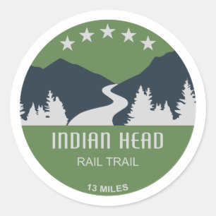 Indian Head Rail Trail Classic Round Sticker