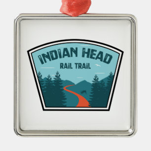 Indian Head Rail Trail Metal Ornament