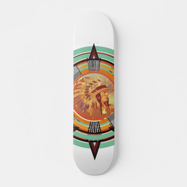 Indian Head Test Pattern Skateboard (Front)