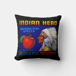Indian Head Washington Apples Cushion