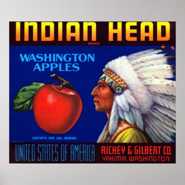 Indian Head Washington Apples Poster (Front)