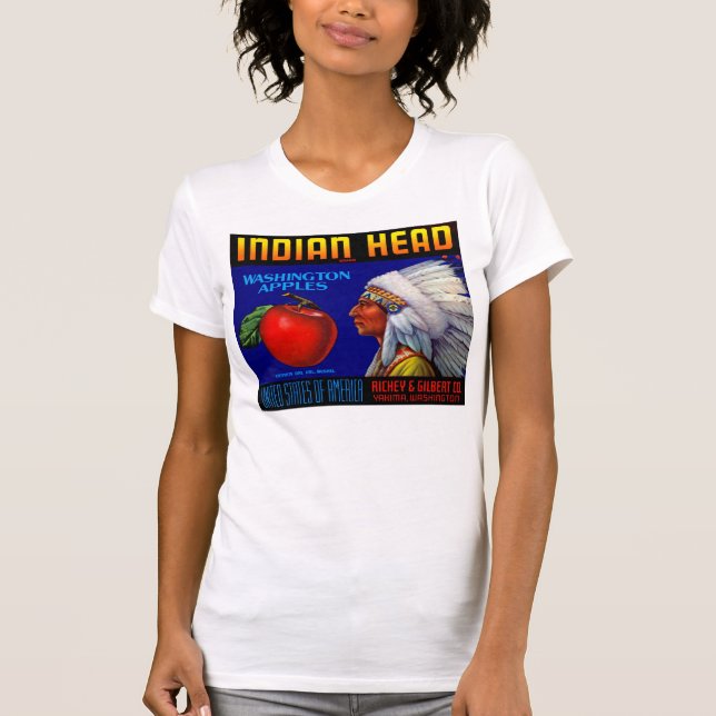 Indian Head Washington Apples T-Shirt (Front)