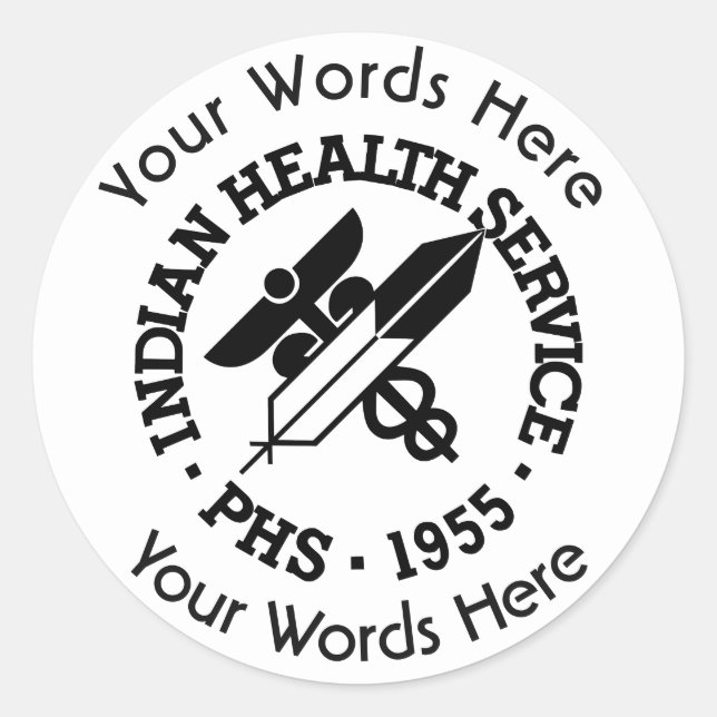 Indian Health Service Custom Sticker (Front)