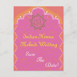 indian henna mehndi wedding save the date