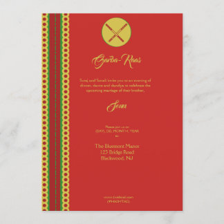 Indian Hindu Ganesh Wedding Invite Garba Mehndi
