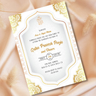Indian Hindu Housewarming Griha Pravesh Invitation