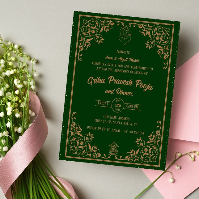 Indian Hindu Housewarming Griha Pravesh Invitation (Creator Uploaded)