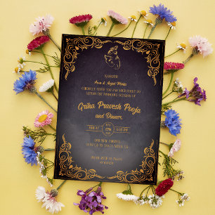 Indian Hindu Housewarming Griha Pravesh Invitation