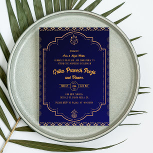 Indian Hindu Housewarming Griha Pravesh Invitation