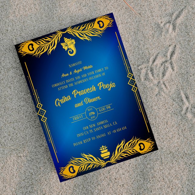 Indian Hindu Housewarming Griha Pravesh Invitation (Creator Uploaded)