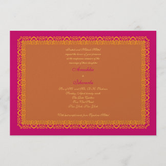 Indian Hindu Muslim Wedding Invitation Mehndi