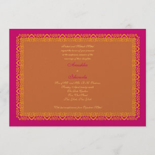 Indian Hindu Muslim Wedding Invitation Mehndi