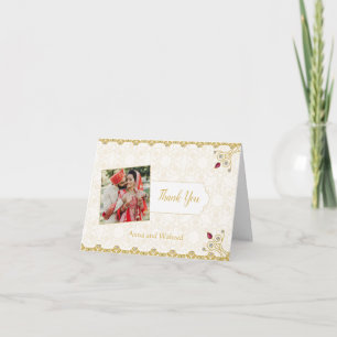 Indian Hindu Photo Wedding Thank You Card