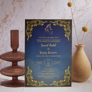 Indian Hindu Wedding Custom Photo Ganesha Logo Invitation