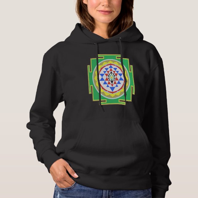 Indian Hindu Wedding  for Indians Sri Yantra Diagr Hoodie (Front)