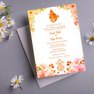 Indian Hindu Wedding Ganesha Invitation