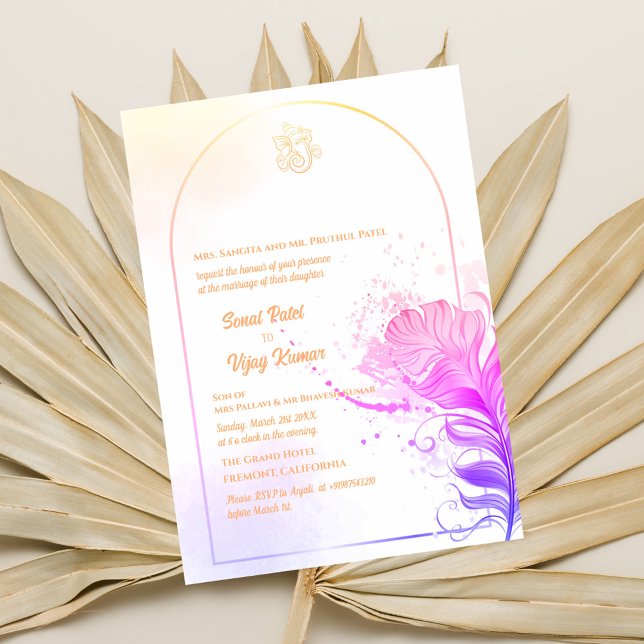 Indian Hindu Wedding Ganesha Invitation (Creator Uploaded)