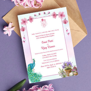 Indian Hindu Wedding Ganesha Invitation