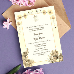 Indian Hindu Wedding Ganesha Invitation