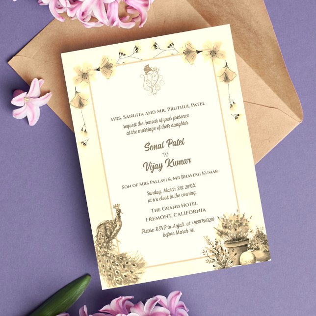 Indian Hindu Wedding Ganesha Invitation (Creator Uploaded)