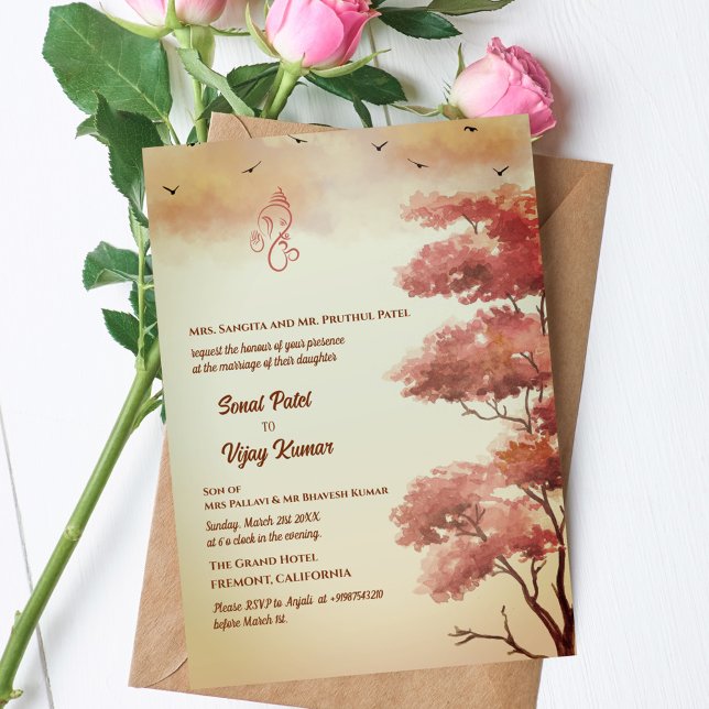Indian Hindu Wedding Ganesha Invitation (Creator Uploaded)