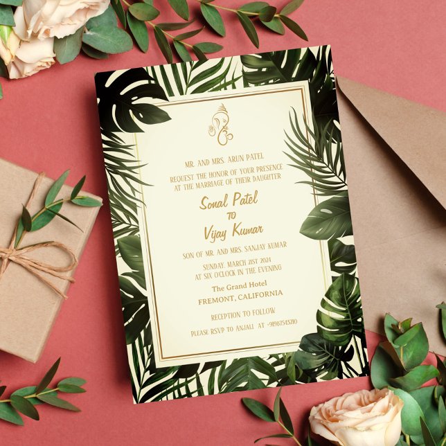 Indian Hindu Wedding Ganesha Invitation (Creator Uploaded)