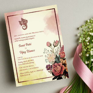 Indian Hindu Wedding Ganesha Invitation