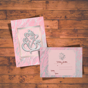 Indian hindu wedding Ganesha invitation
