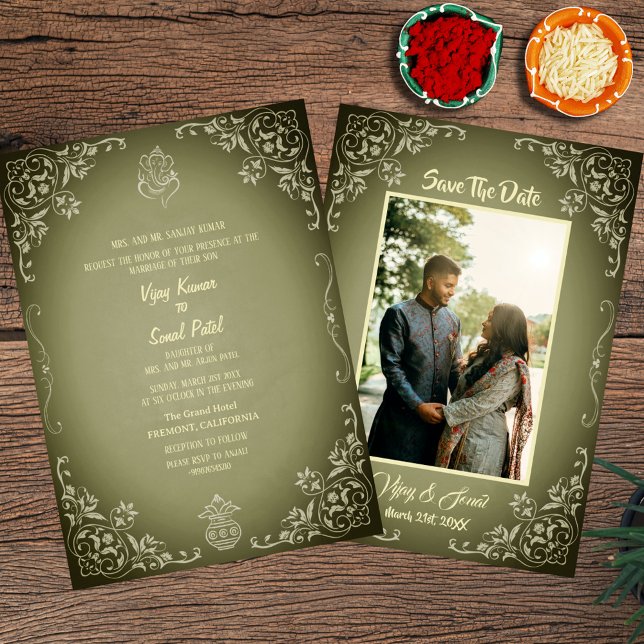 Indian Hindu Wedding Invitation with Custom Image (Creator Uploaded)