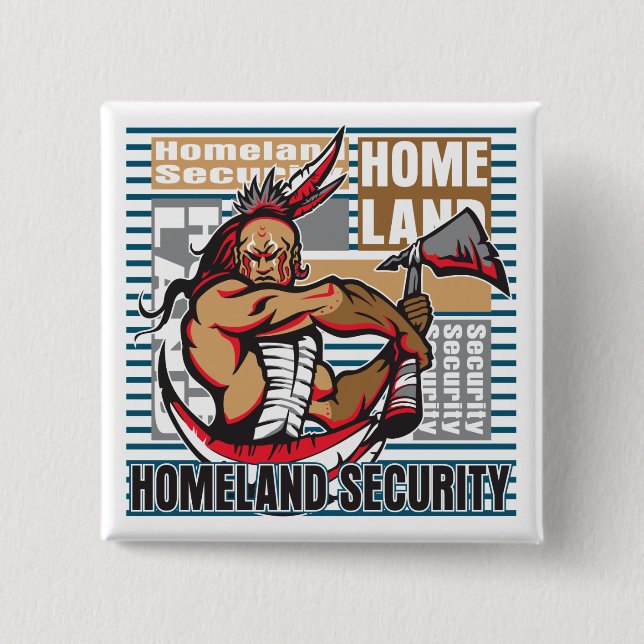 Indian Homeland Security 15 Cm Square Badge (Front)
