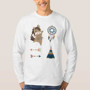Indian Horse Sticker Set Ponny Rider Dream Catcher T-Shirt
