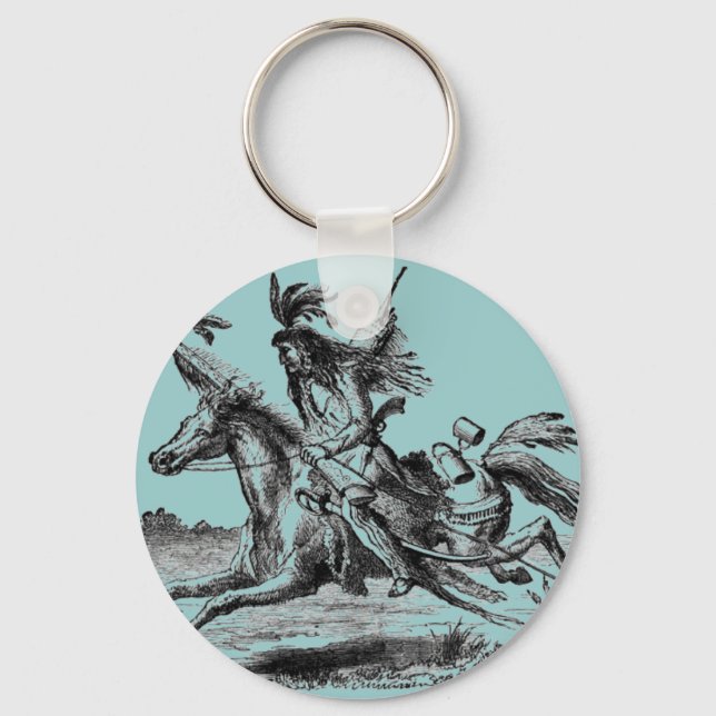 Indian Horseback Keychain (Front)
