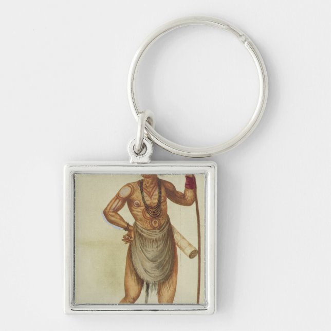 Indian in Body Paint Key Ring (Front)