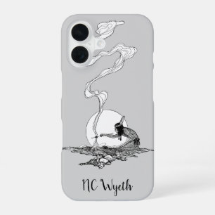 Indian in His Solitude by NC Wyeth Vintage Western iPhone 16 Case