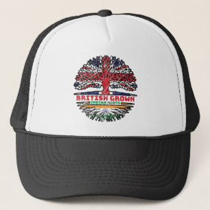 Indian India Uk United Kingdom British Tree Roots Trucker Hat