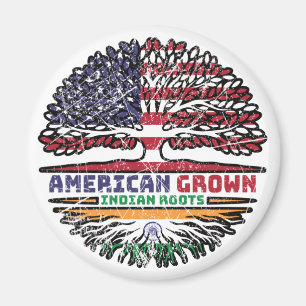 Indian India US American USA United States Tree Magnet