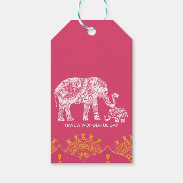 Indian Inspiration Gift Tags (Front)