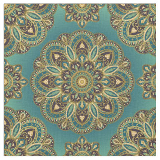 Indian Inspired Abstract Mandala Fabric - green