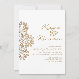 Indian Inspired Invitation   Paisley