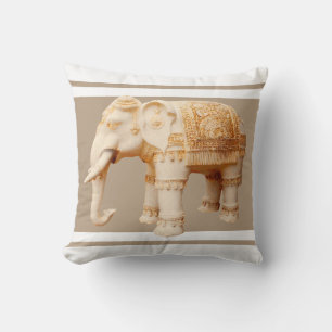 Indian Ivory Elephant Cushion