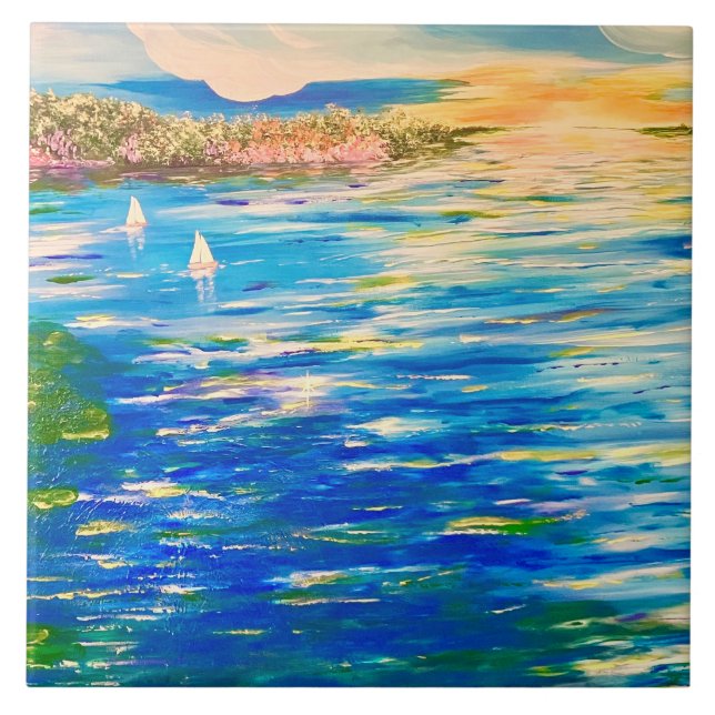 Indian Lake Ceramic Tile (Front)